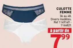 Trafic CULOTTE FEMME offre