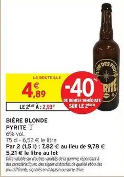 Intermarché Signal - bière blonde pyrite offre