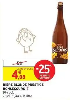 Intermarché Bière blonde prestige offre