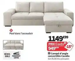 Conforama Canapé d'angle convertible cavallo offre