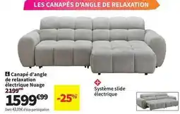 Conforama Canapé d'angle de relaxation électrique offre