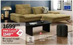 Conforama Canape d'angle fixe zephyr offre