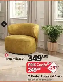 Conforama Fauteuil pivotant swip offre
