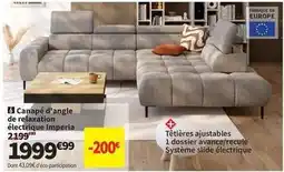 Conforama Canapé d'angle de relaxation électrique imperia offre