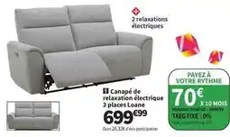 Conforama Total - canapé de relaxation électrique 3 places loan offre