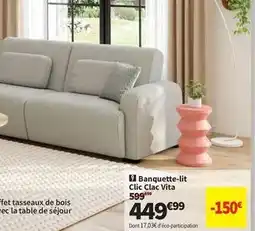 Conforama Banquette-lit clic clac vita offre