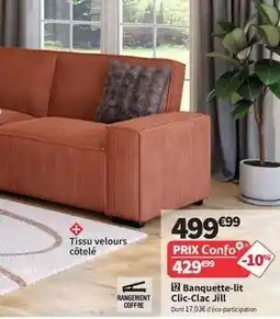 Conforama Banquette-lit clic-clac jill offre