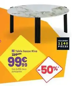Conforama Table basse riva offre