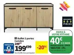 Conforama Total - buffet 3 portes camden offre