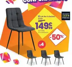 Conforama Lot de 4 chaises offre