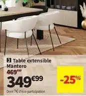 Conforama Table extensible mantero offre