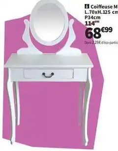 Conforama Coiffeuse m l.70h.125 cm p34cm offre