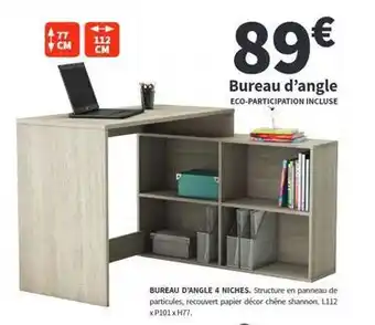 Chêne - bureau d'angle