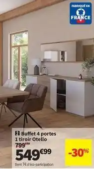 Conforama Buffet 4 portes 1 tiroir otello offre