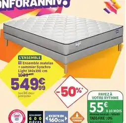 Conforama Total - ensemble matelas + sommier synchro light offre