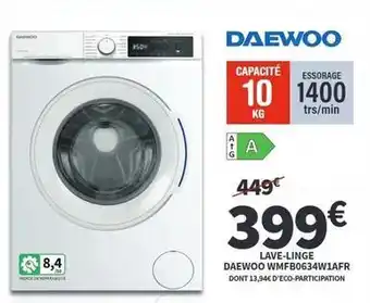 Daewoo - lave-linge wmfb0634w/1ar