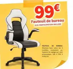 Conforama Fauteuil de bureau offre