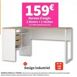 Conforama Chêne - bureau d'angle 2 tiroirs offre