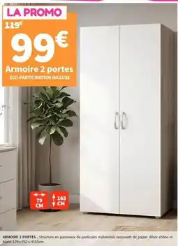 Conforama Promo - armoire 2 portes offre