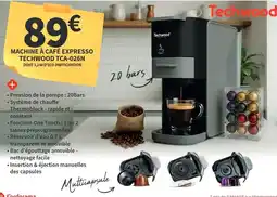 Conforama Techwood - machine a cafe expresso tca 026n offre