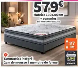 Conforama Matelas intégré + sommier offre