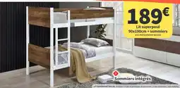 Conforama Lit superposé 90x190cm + sommiers offre