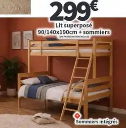Conforama Lit superposé + sommiers offre