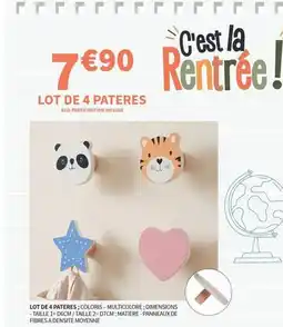 Conforama Lot de 4 pâteres offre