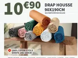 Conforama Drap housse 90x190cm offre