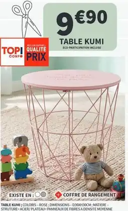 Conforama Table kumi offre