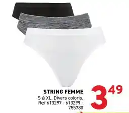 Trafic STRING FEMME offre
