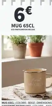 Conforama Mug 65cl offre
