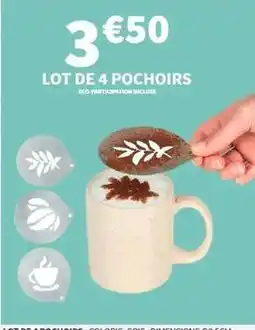 Conforama Lot de 4 pochoirs offre