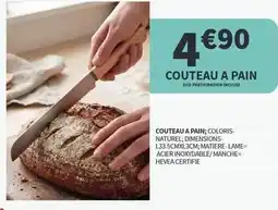 Conforama Couteau a pain offre
