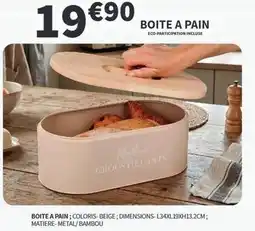 Conforama Boite a pain offre