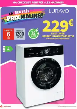 Conforama LUNAVO LAVE-LINGE offre