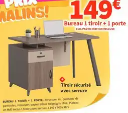 Conforama Bureau 1 tiroir + 1 porte offre
