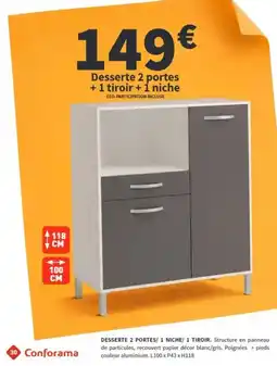 Conforama Conforama Desserte 2 portes offre