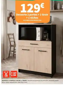 Conforama DESSERTE 2 PORTES/1 NICHE/1 TIROIR offre