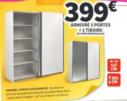 Conforama ARMOIRE 3 PORTES offre
