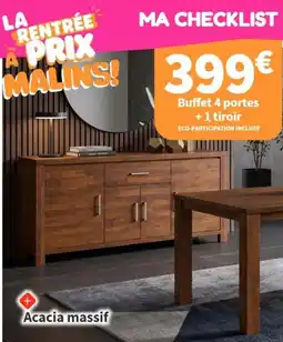 Conforama Buffet 4 portes + 1 tiroir offre