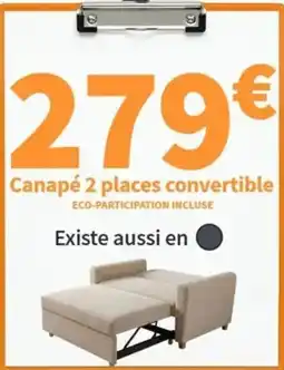 Conforama Canape 2 places convertible offre