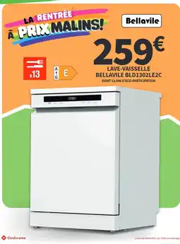 Conforama Bellavile LAVE-VAISSELLE BLD1302LE2C offre