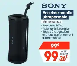 Pro&Cie SONY Enceinte mobile ultraportable offre