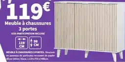 Conforama Meuble à chaussures 3 portes offre