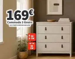 Conforama Commode 3 tiroirs offre