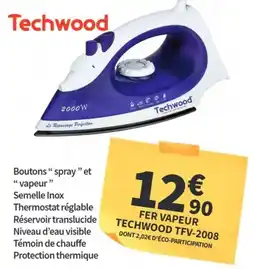 Conforama Techwood Fer vapeur offre