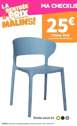 Conforama Chaise Poly offre