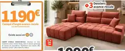 Conforama Canapé d'angle avance-recule offre