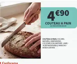Conforama Couteau a pain offre